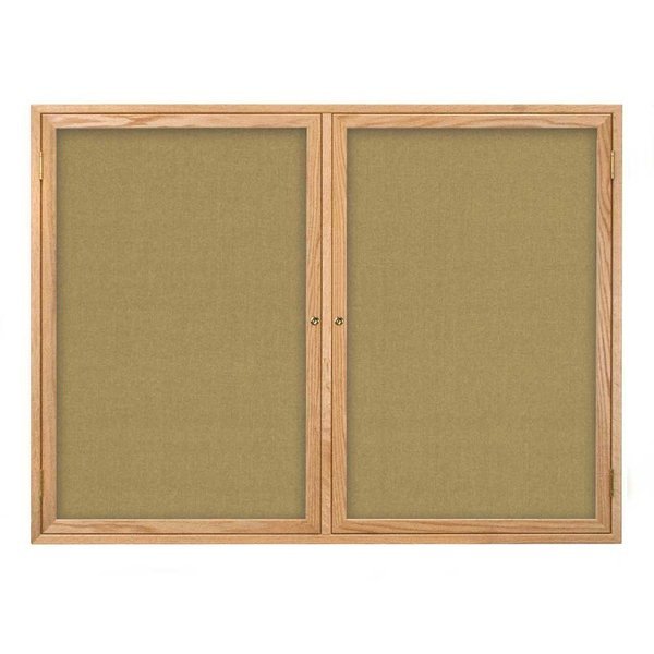 Open Faced Traditional Rounded Corkboard, UNITED VISUAL PRODUCTS, Mfr# UV643ARC-SATIN-MEDGRY
